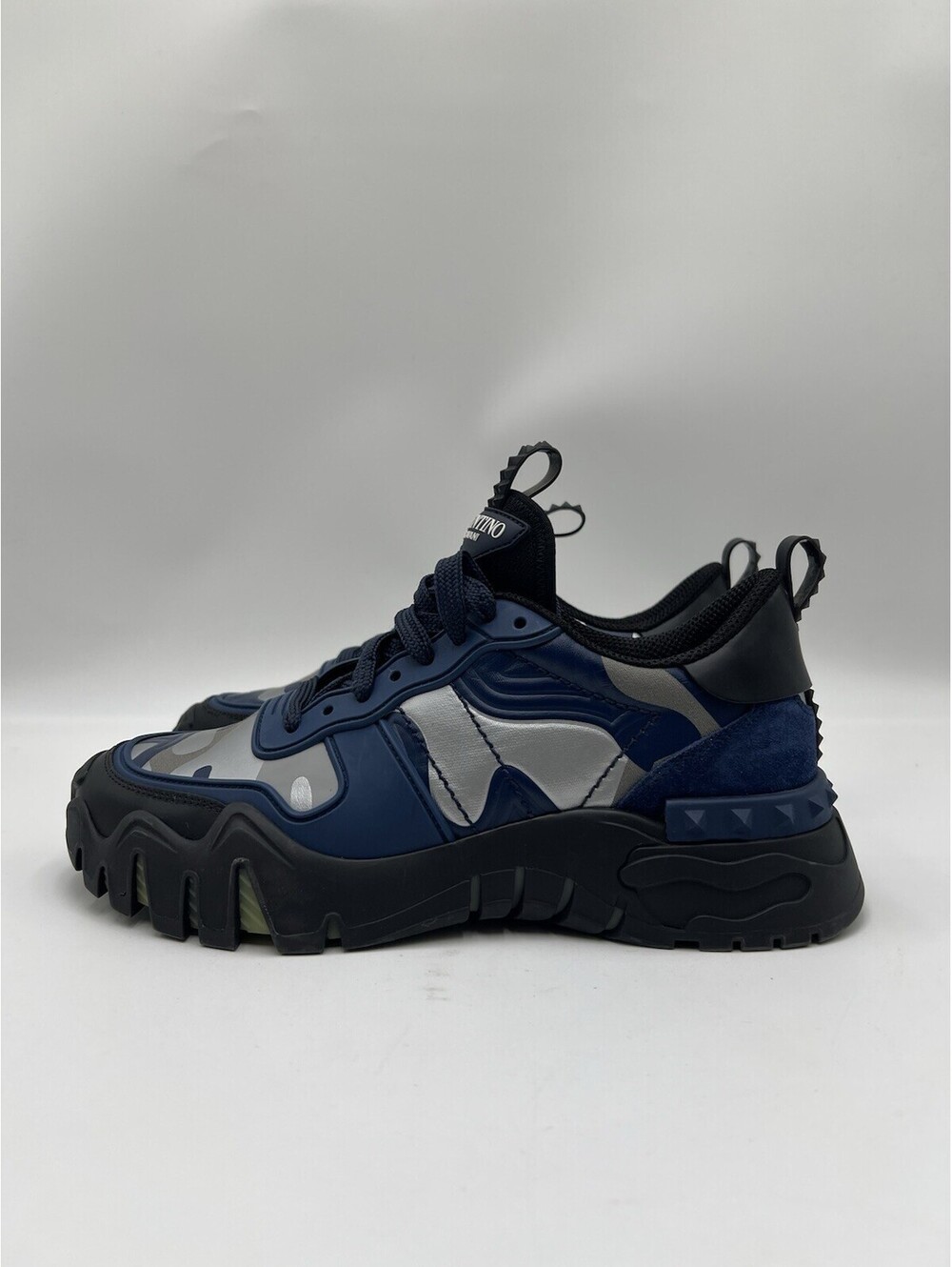 Valentino Garavani Rockrunner Plus camouflage sneakers Blue Size 38 - Picture 3 of 6